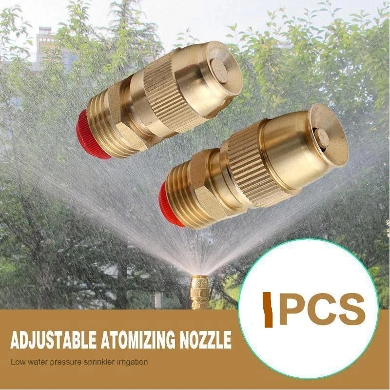 

1PC 1/2"Brass Watering Adjustable Misting Sprinkler For Garden Lawn Sprayer Nozzle Micro Irrigation Fitting Car wash spray head