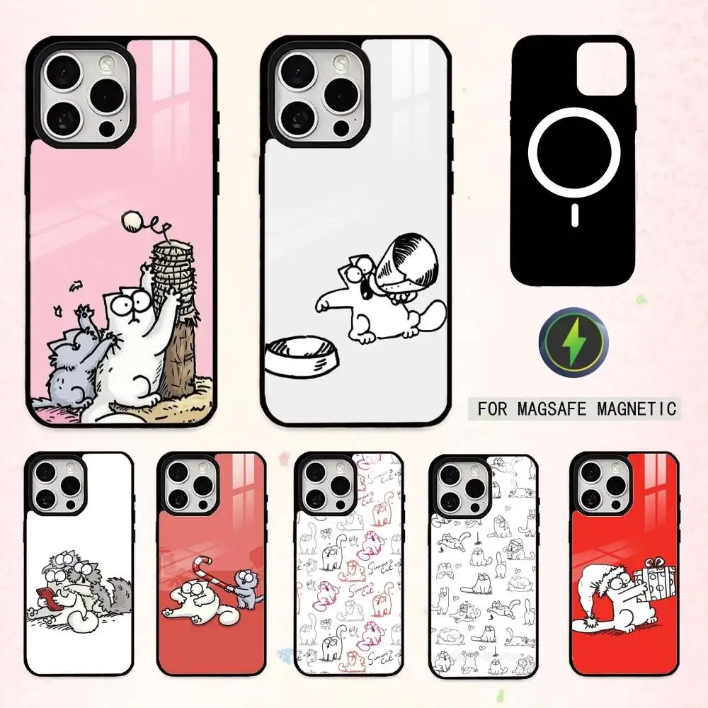 

S-Simons And C-Cats Phone Case For iPhone17,16,15,14,13,12,11 Plus,Pro Max Magnetic For Magsafe Wireless Charging
