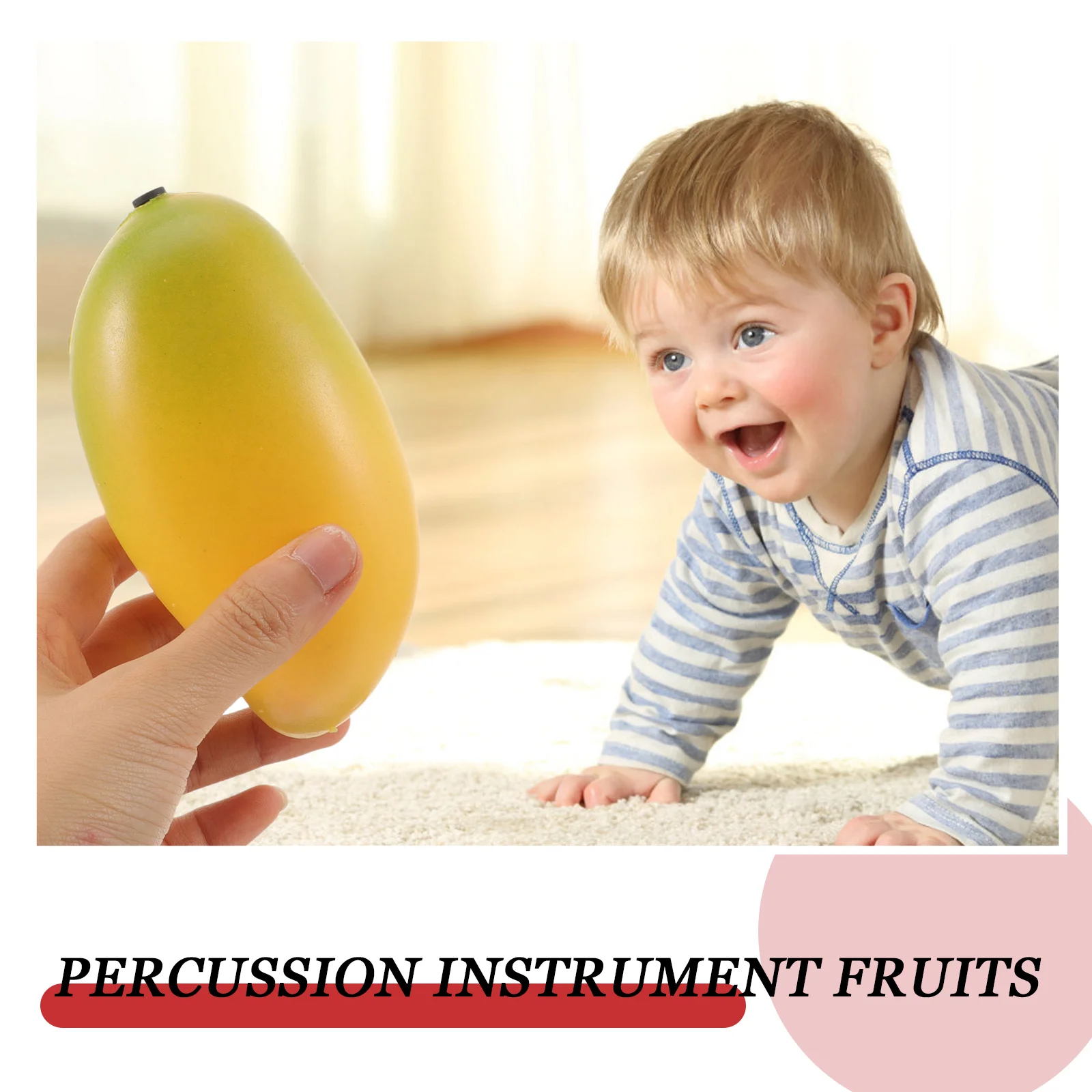 2 Pcs Fruit Shaped Percussion Instruments Simulated Sandbox Toy Musical Shakers Plastic