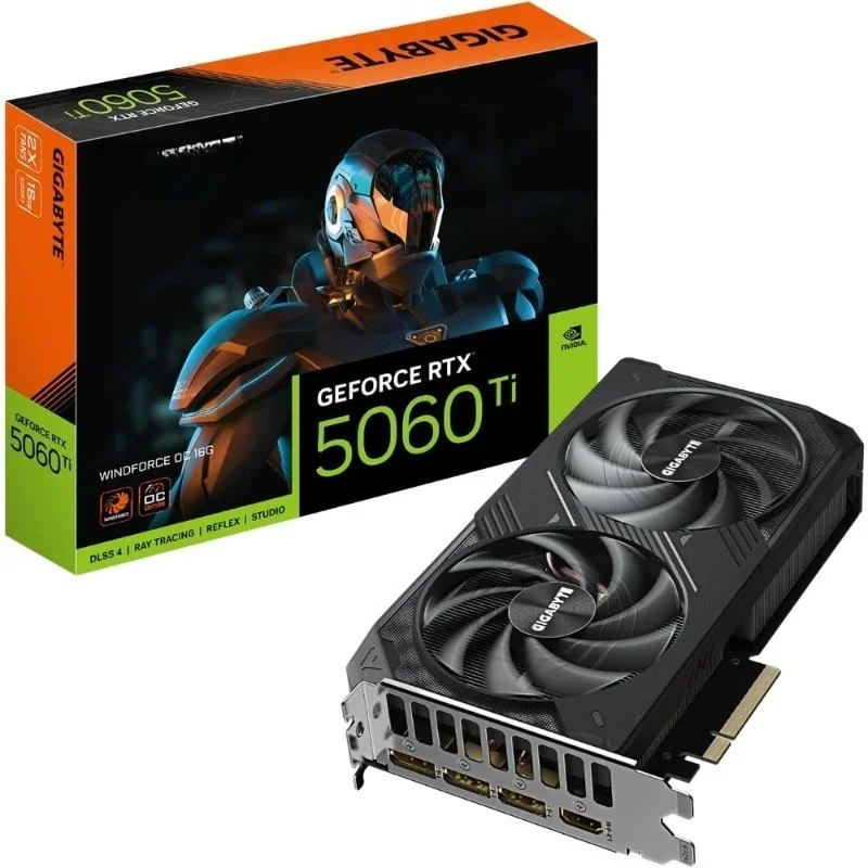 US Shipping GeForce RTX 5060 Ti WINDFORCE OC 16G GDDR7 128-bit PCIe 5.0 Graphics Card