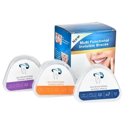 Tirantes de tres etapas para alisador de dientes, soportes de ortodoncia Dental, juego de alineador de bruxismo Invisible, protector bucal, Kit de bandeja bucal