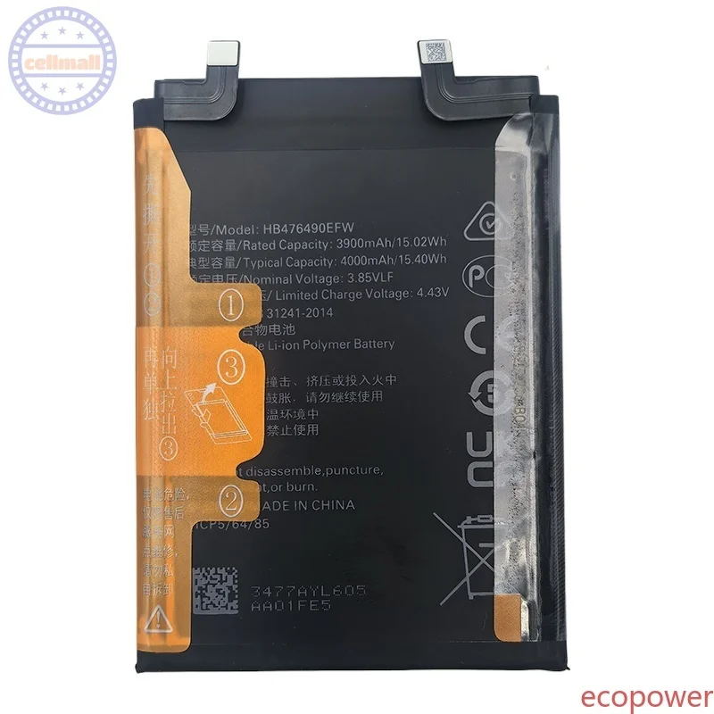 4000mAh Fast Shipping Brand New Compatible Battery HB476490EEW For Huawei Nova 9 Pro For Honor 50 Pro phone Batteries +Tools
