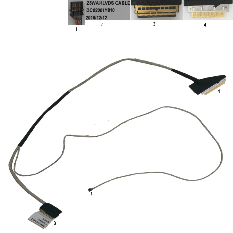 New LCD LED Video Flex Cable for ACER E5 E5-571 E5-571G E5-531 E5-531G E5-511 E5-572 V3-572 P256 Z5WAH DC02001Y810