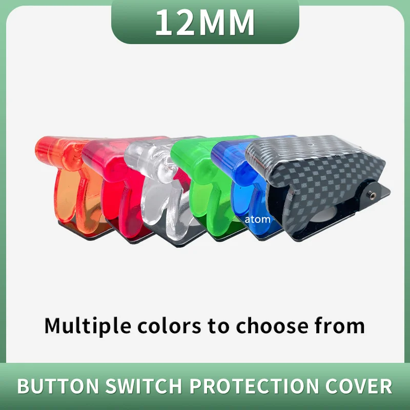 Interruptor de palanca Led iluminado para coche, barco, camión, avión de seguridad, protector de cubierta abatible hacia arriba, transparente, 12V,