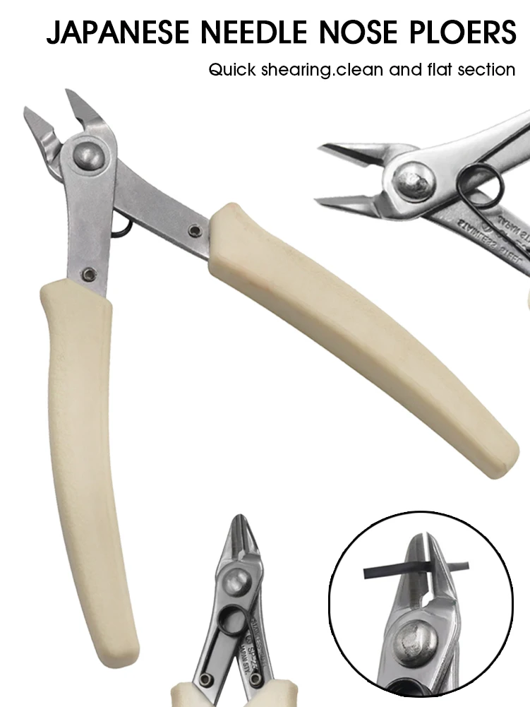 1 PCS Needle Nose Pliers with Sharp Blade Steel Professional Cutting Pliers Tools for Repairing Jewelry Making Fishing