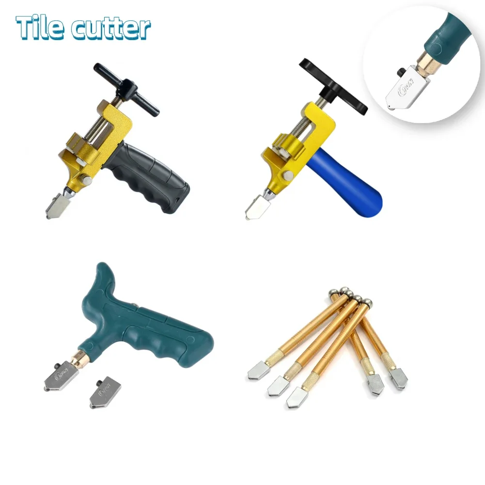 Tile Cutter Diamond Glass Cutter Professional Floor Cutter Tile Floor Roller Knife Roller Handheld Scraper Construction Tool