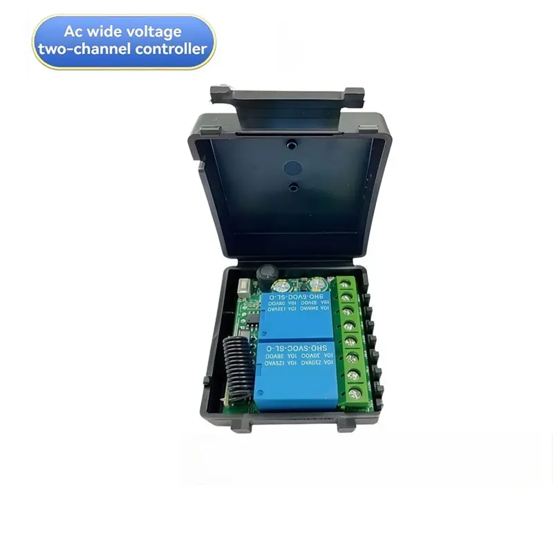 High-Power For Garage Door Light 433Mhz 2-CH Wireless Remote Control Switch 10A Relay AC85-265V-B51B