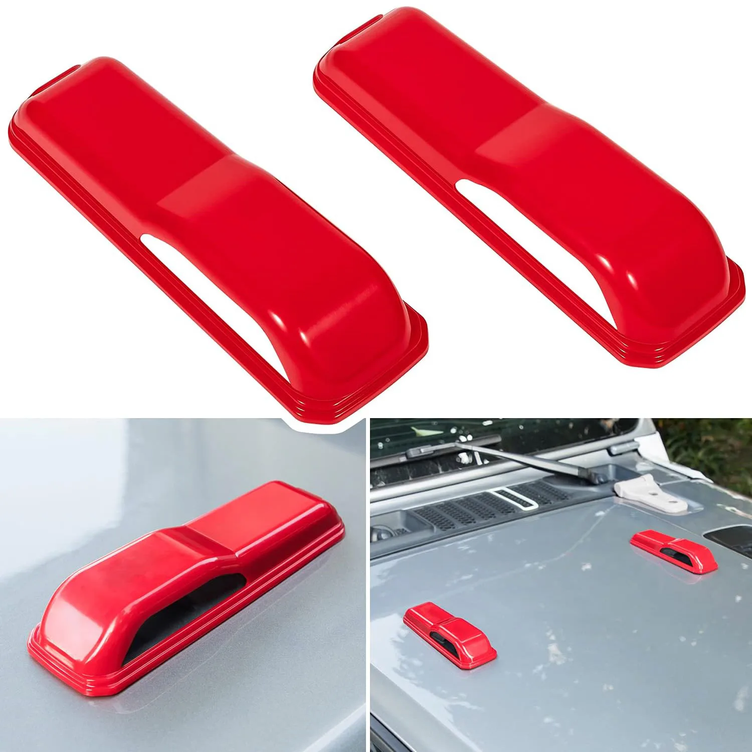 Car Hood Water Spray Nozzle Cover Trim Exterior Hinge Cover For Jeep Wrangler JL Gladiator JT 2018+