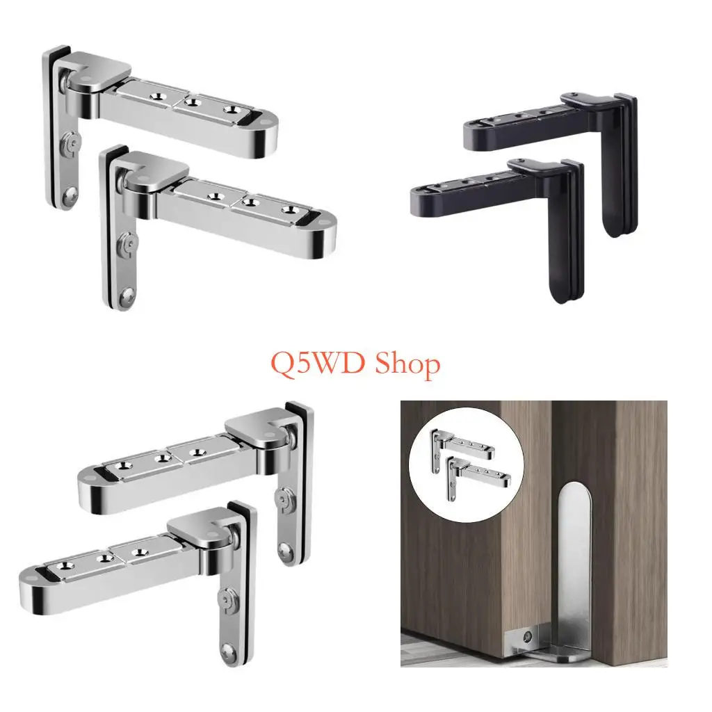 

Q5WD Invisible Door Hinges set Heavy Duty Quiet Door Hinges Modern Invisible Hinge Pair Concealed Door Hinges for Household