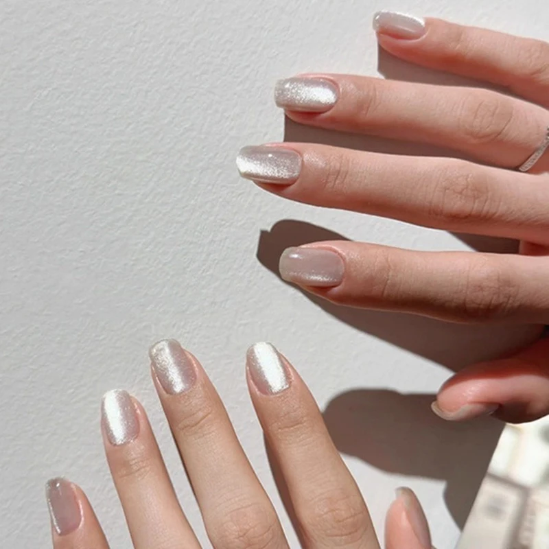 Stampa per occhi di gatto sulle unghie - Punte per unghie finte adesive, set di punte per unghie riutilizzabili per le donne