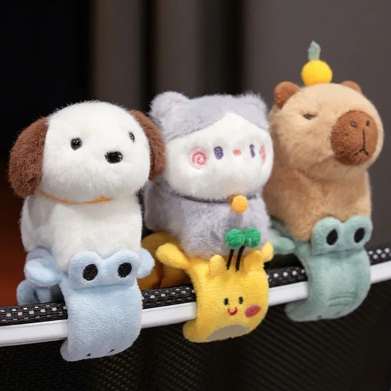 Capybara Slap Snap Wrap Capybara Plushie Armband Armband Kawaii Niedlicher Hund Katze Plüschtier Handring Kreatives lustiges Geschenk – Detail 2