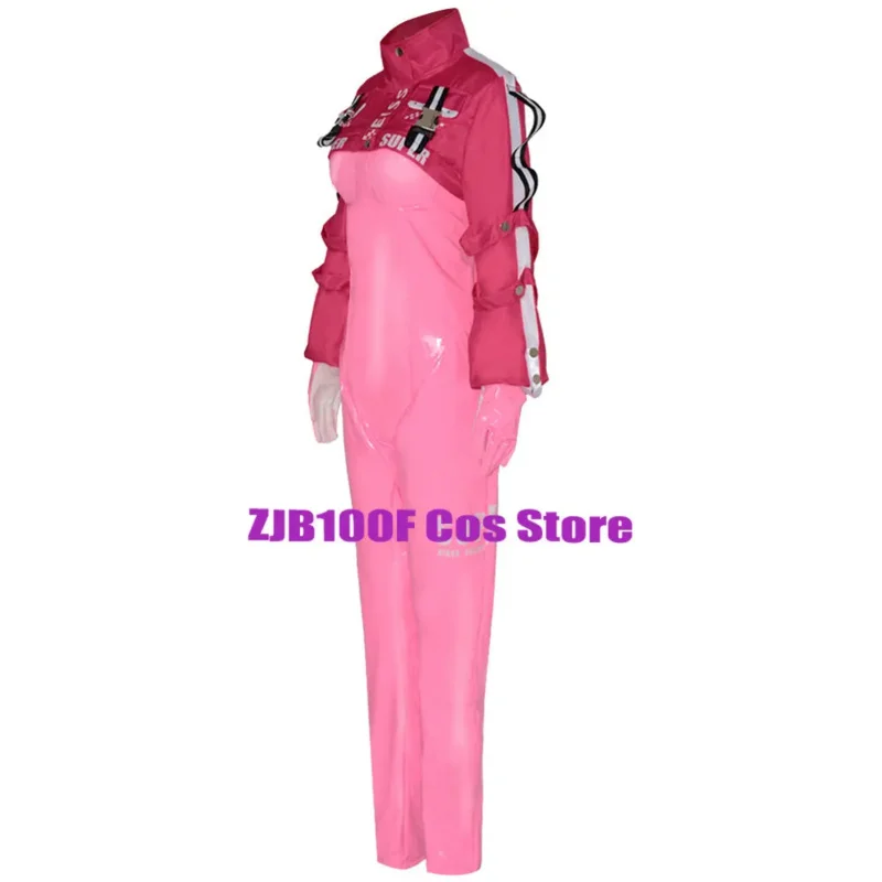 Ss13pu nikke traje anime alice bodysuit casaco peruca cosplay látex catsuit macacão jaqueta terno