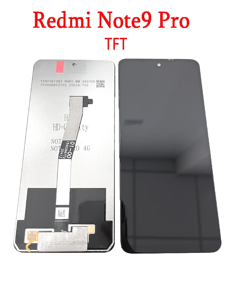 6.67 Inch Xiaomi Redmi Note 9Pro Redmi Note9s LCD Display Touchscreen Digitizer Assembly Replacement