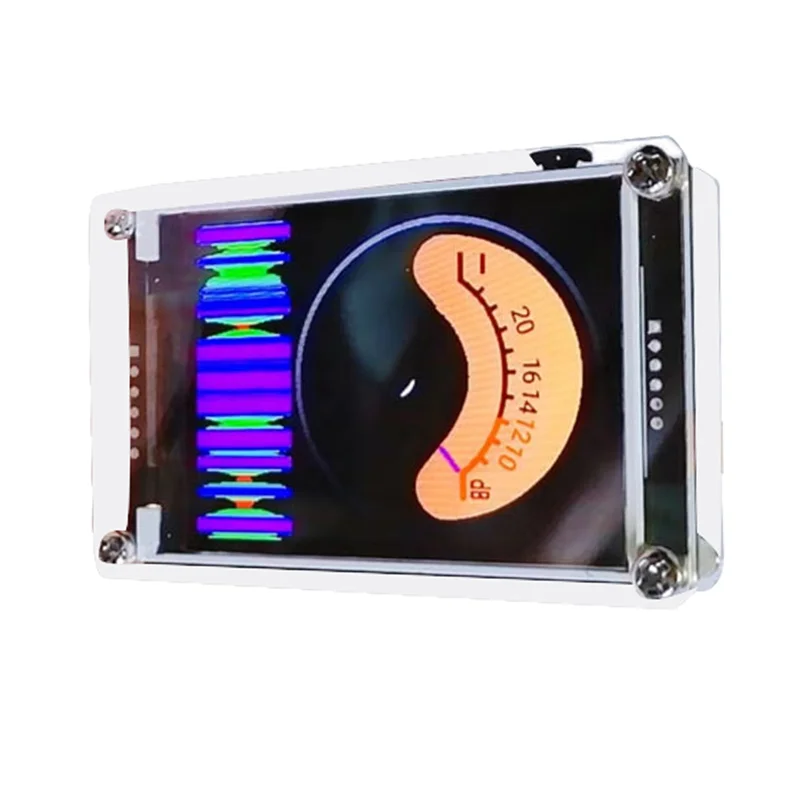 BNVN-Voice Activated 1.3 Inch Music Spectrum Rhythm Level Indicator VU Meter HD LCD Color Analog Multi-Mode Support GPS