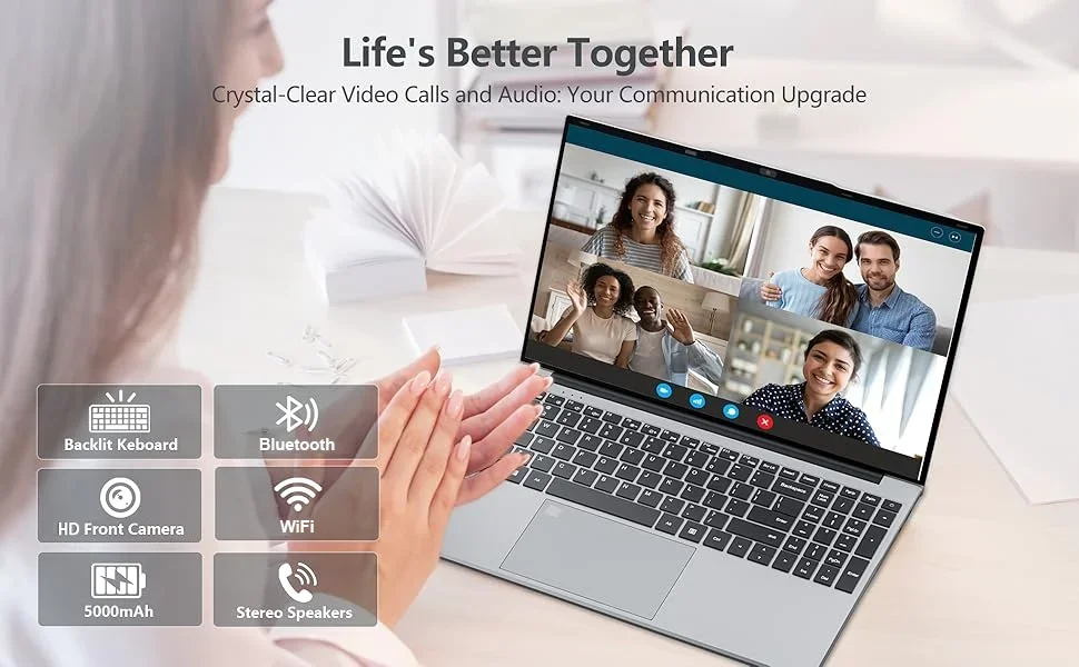 Intel 15.6 inch Laptop Intel Core I9 10980HK Notebook PC 16GB RAM 1TB SSD 1920*1080HD Office Gaming Study Home Use Computer Windows 11 Backlit Keyboard Fingerprint Unlock Laptop Computer