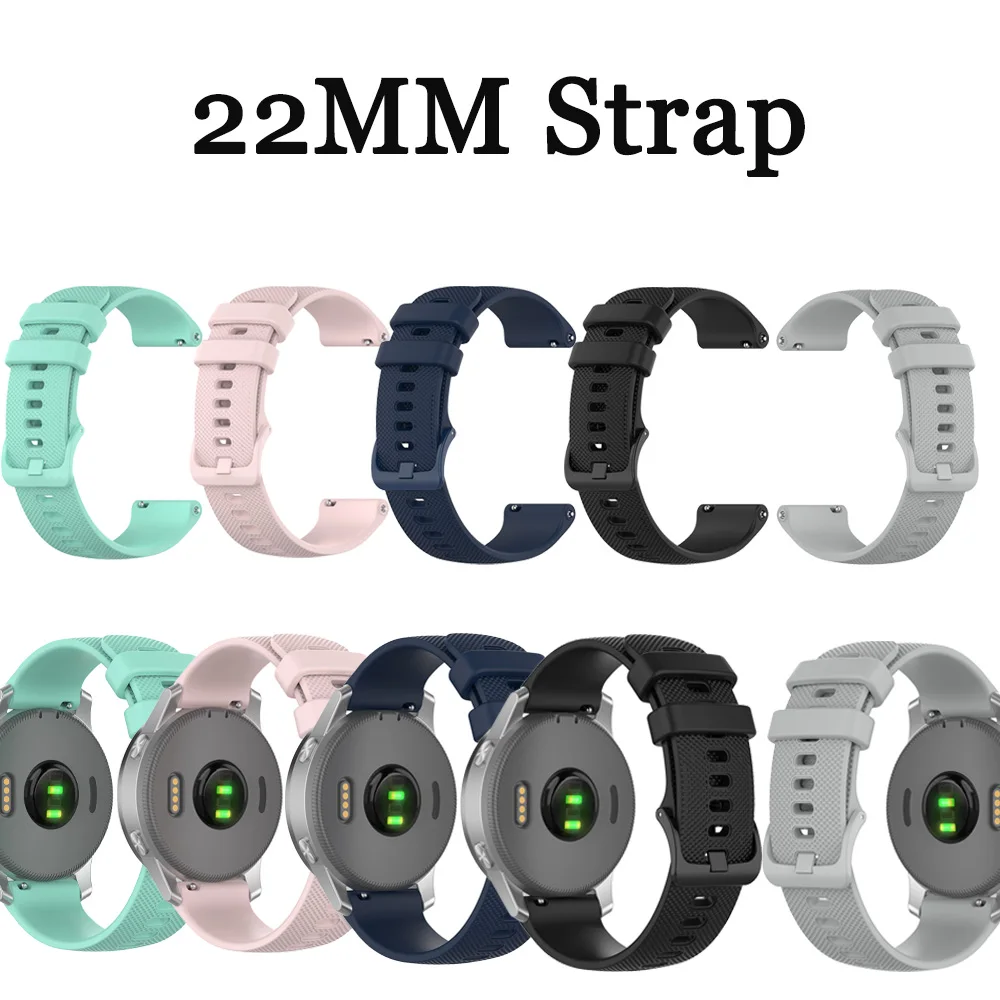 22MM Easy Change Silicone Replacement Soft Rubber Watch Band - Interchangeable Quick Release Strap for Men Women - Choose Color