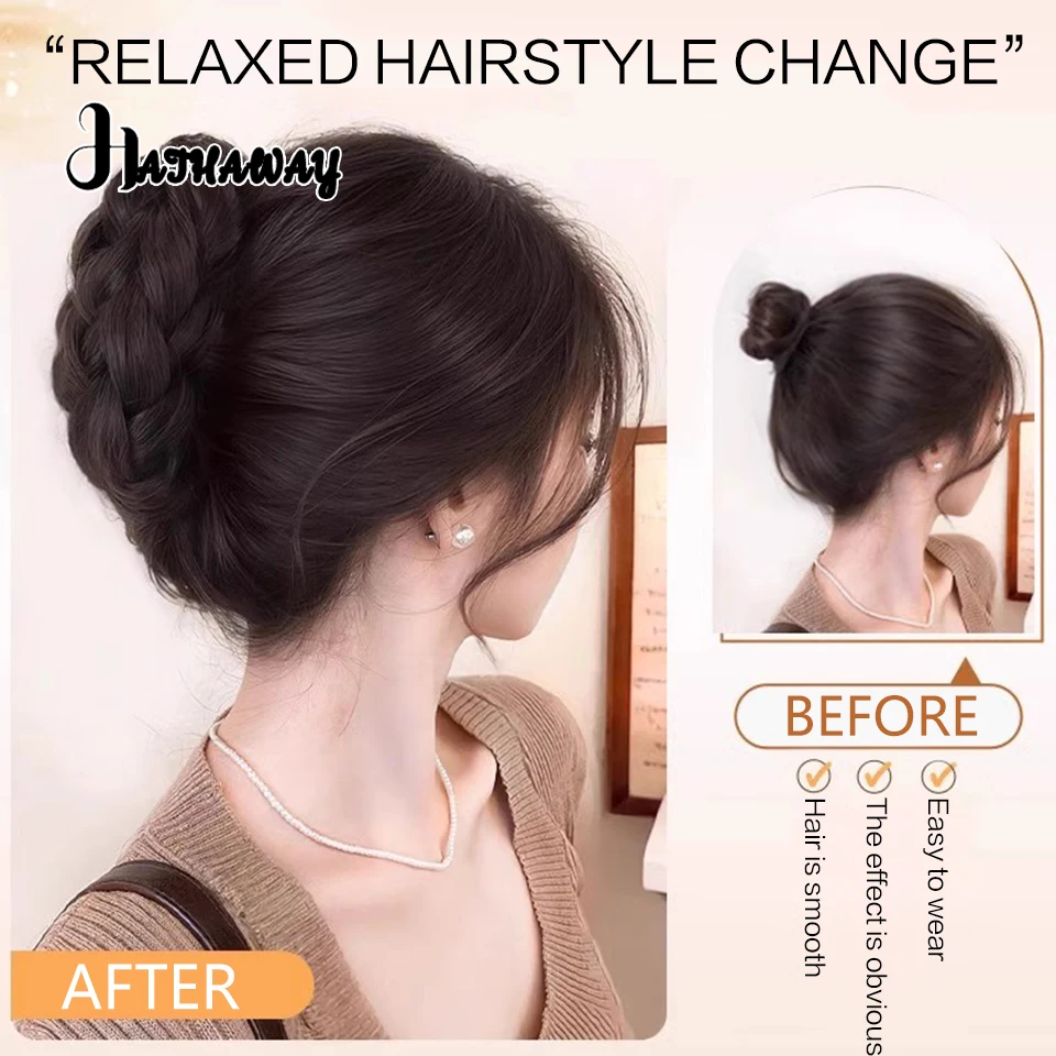 الاصطناعية المقلية العجين التقلبات حبة رئيس كعكة الإناث انتزاع كليب زهرة برعم رئيس رقيق عموم شعر مستعار حقيبة تمديد للنساء