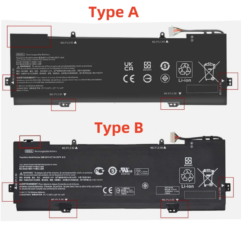 11.55V 79.2Wh New KB06XL Laptop Battery For HP Spectre X360 15-BL 15-BL002XX 15-bl000na HSTNN-DB7R 902499-855 TPN-Q179