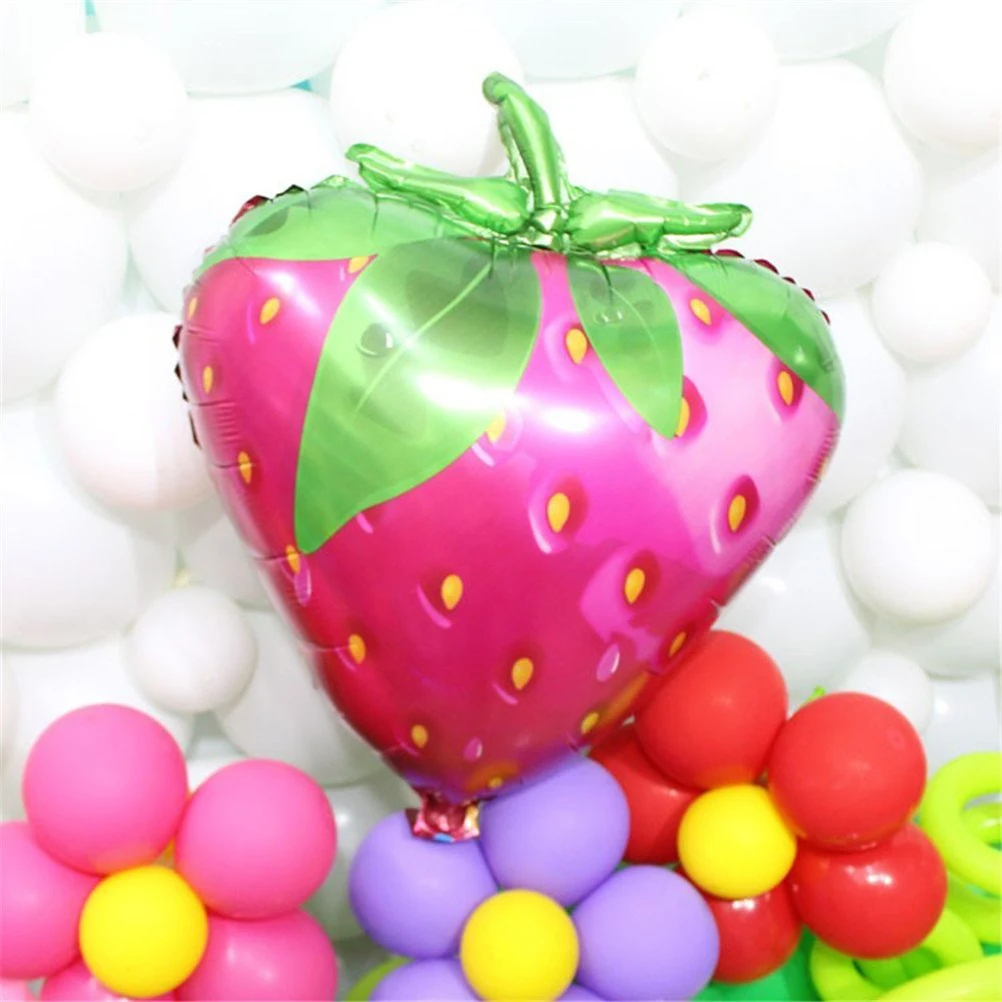 

2pcs 28 Inch Strawberry Foil Self-Sealing Reusable For Birthday Wedding Party Decoration Xmas Kids Gifts Party Foil Balloons