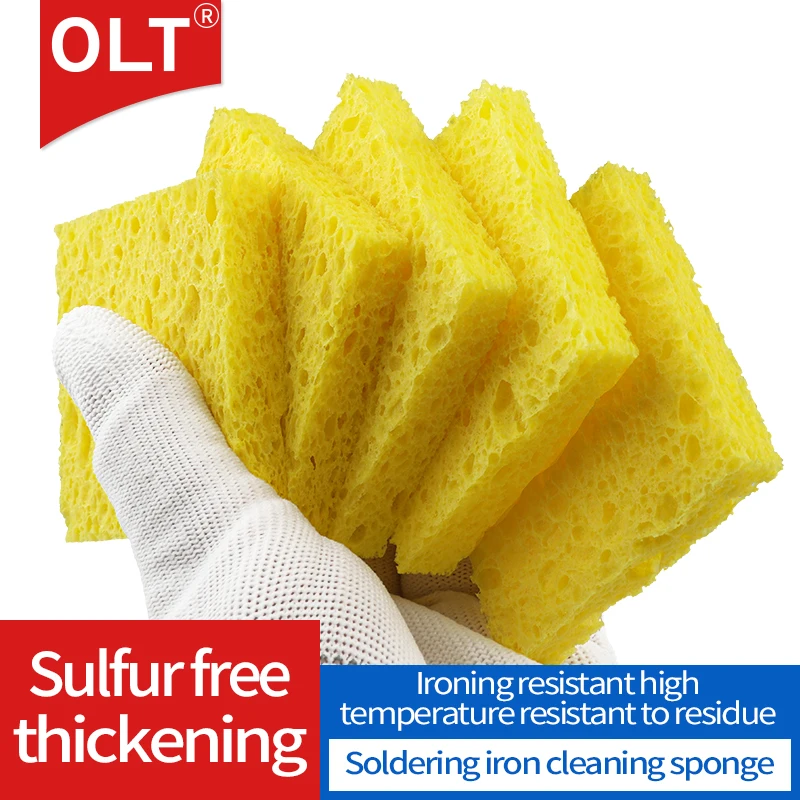 High quality High Temperature Resistant Sponge Electric Iron Tip Cleaning Sponge circle/square
