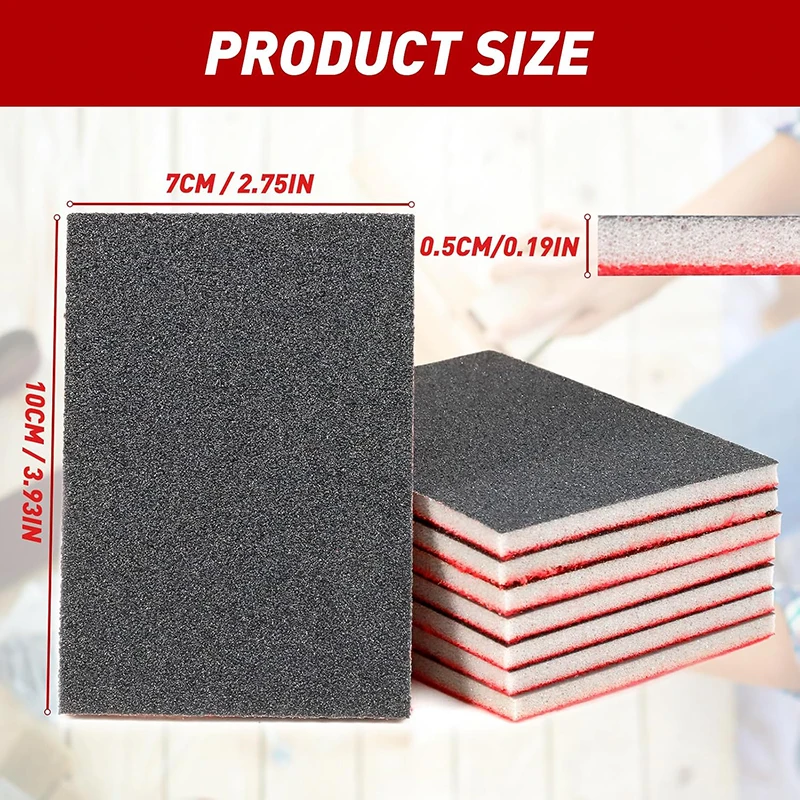 24PCS Sanding Sponge Block 180-3000 Grit Wet Dry Sandpaper for Wood Metal Sandpaper Assortment, Flexible Foam