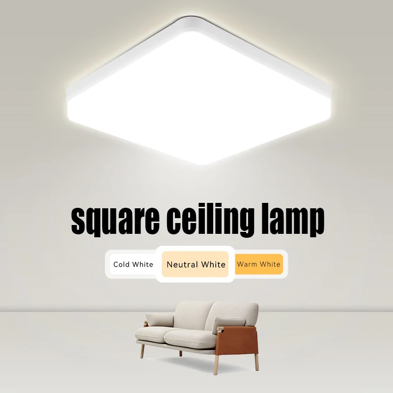 Led Ceiling Lamp Modern Ceiling Light Remote Control Dimmable Square Ceiling Lights 110/220V Indoor Lighting Living Room Bedroom