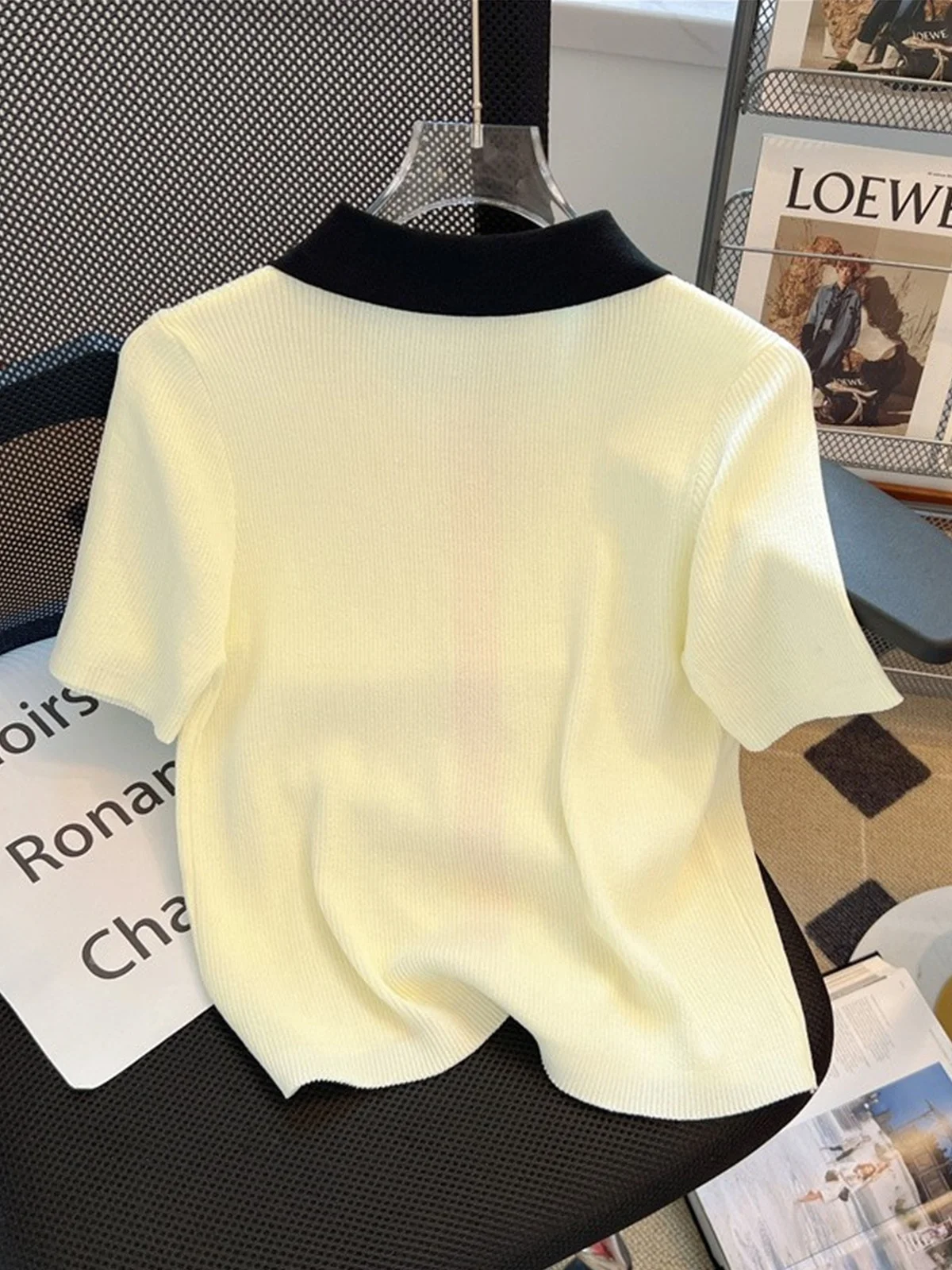 قميص Dopne Color Blo Ne Knitwear فضفاض مناسب للصيف مقاس كبير للنساء مريح ومسامي كاجوال #5