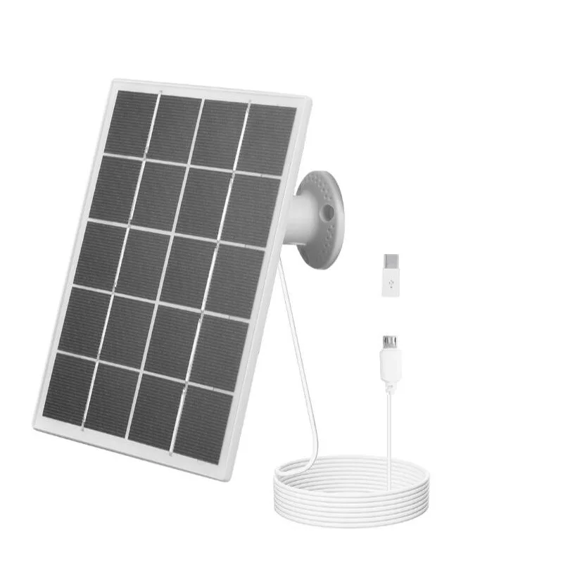 650MA Monocrystalline Silicon Solar Camera Infrared Camera 10W Solar Monitoring Security Camera Charger U-Shaped Compatible