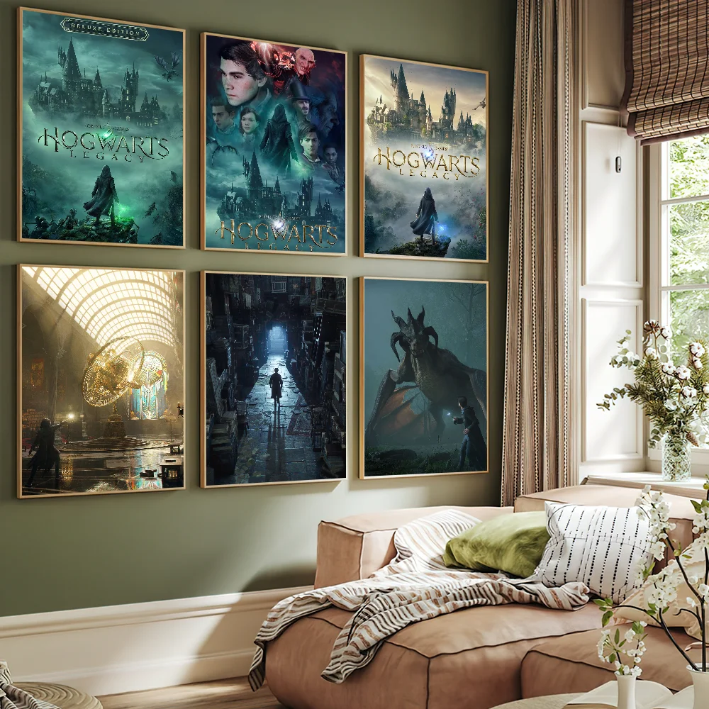 لعبة H-Hogwarts l-ليجاسي مغامرة ملصق يطبع الجدار ملصق الديكور اللوحة ذاتية اللصق غرفة نوم المعيشة مكتب غرفة المنزل