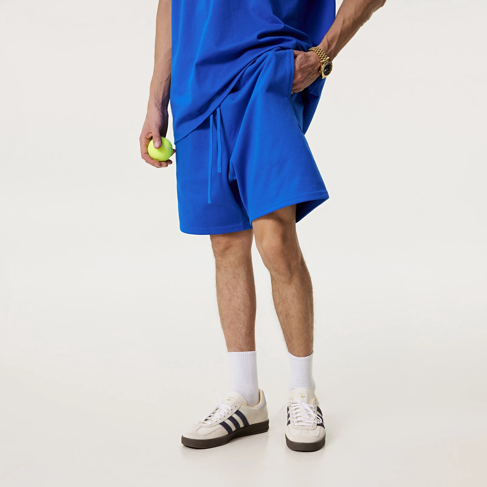 Summer Terry Casual Men's Sweat Shorts Cotton American Fashion Baggy Sport Shorts Y2k Cotton Oversized Shorts Beach Women