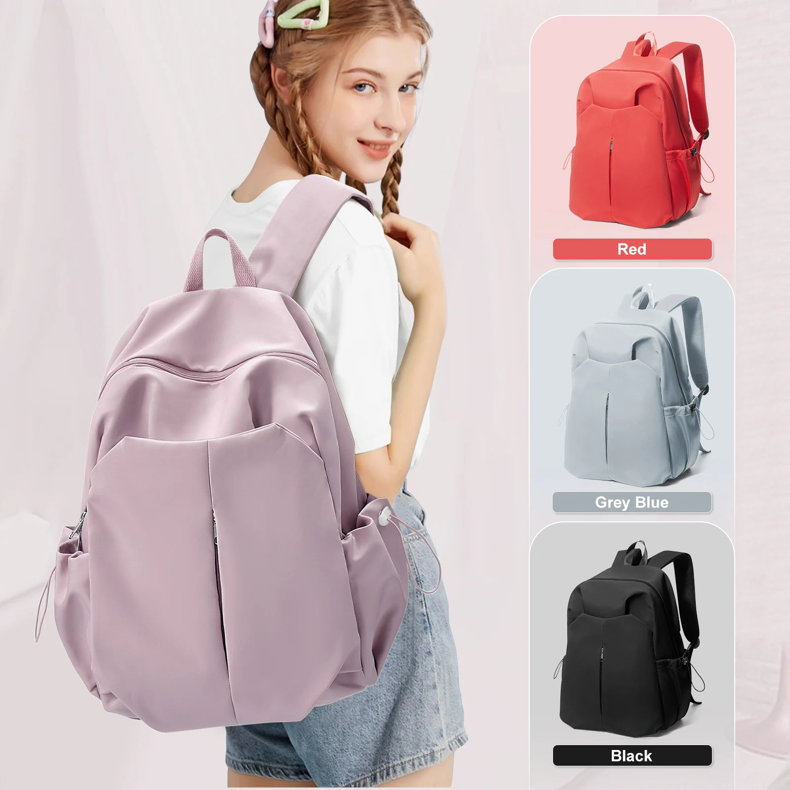

Teenager School Backpacks for Girl Boys, Lightweight Casual Backpack College Backpack Women Waterproof 14inch Laptop Backpack