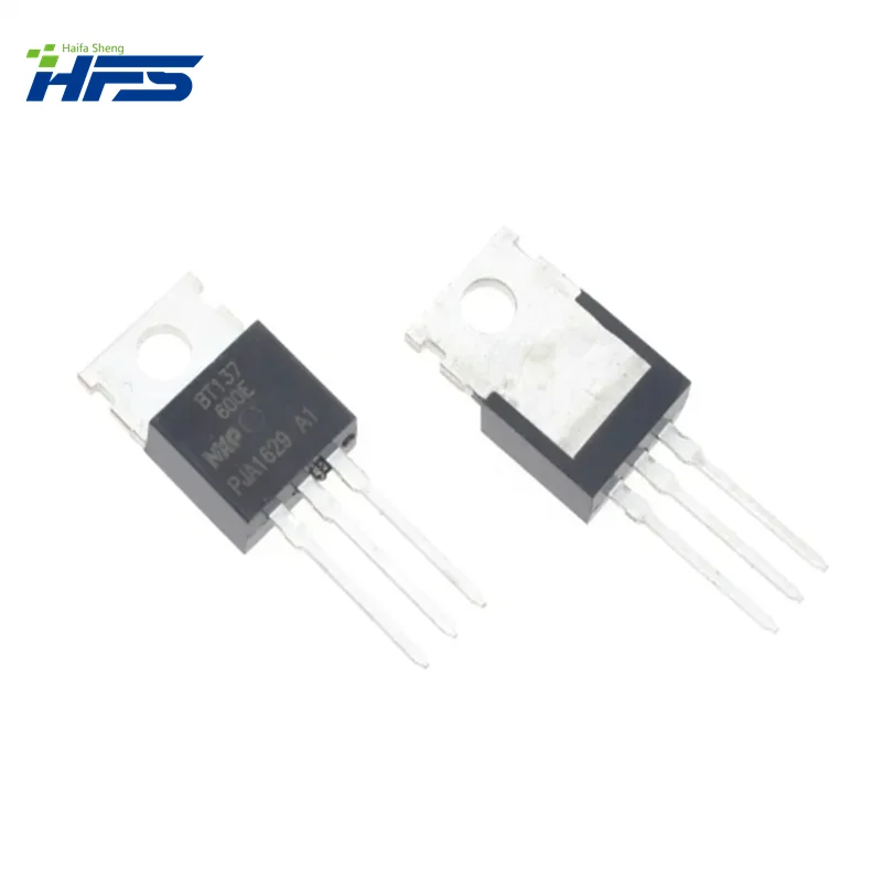 Triacs Tiristor, BT137-600E, TO-220, BT137, 600V, 8A, 10pcs