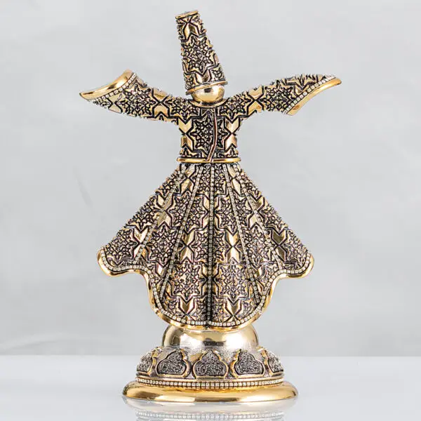 LaModaHome Whirling Dervish Design Islamic Gift Gold Color for Home