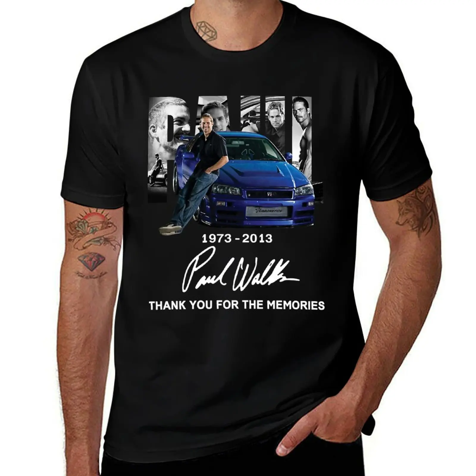 Páúl Wálkér Thank You For The Memories T-Shirt t shirt men 100% cotton luxury brand T-Shirt