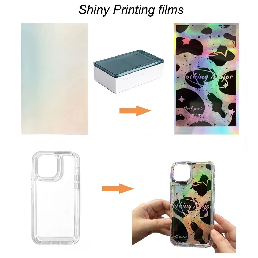 Vormir Mini Printer Printing Material Set for DIY Transparent Phone Cases Customize Color Photo Sticker Set for Phones