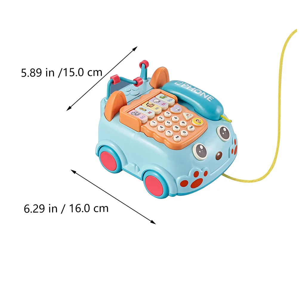 1Pcs Frühen Lernen Maschine Cartoon Fahrzeug Telefon Musik Licht Pädagogisches Spielen Telefon Verbessern Kind Intelligenz Geschenk
