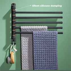 Bathroom Swivel Towel Bar, Multipurpose Towel Rack, Towel Holder Hanger, Robe Roll Dispenser, Aluminum Kitchen Accessories
