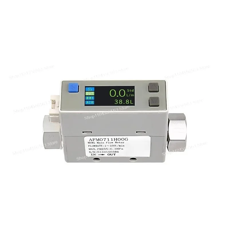 AFM07 Threaded Thermal Gas Mass Flow Meter – Compressed Air Flow Monitor (Alternative to SMC Flow Switch)