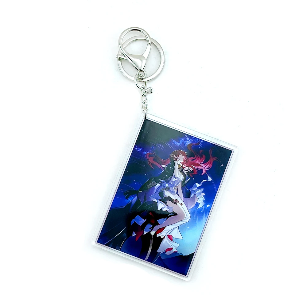 

Honkai Star Rail Light Cone Night on the Milky Way character Himeko acrylic pendant hangs backpack charms card Key holder chain