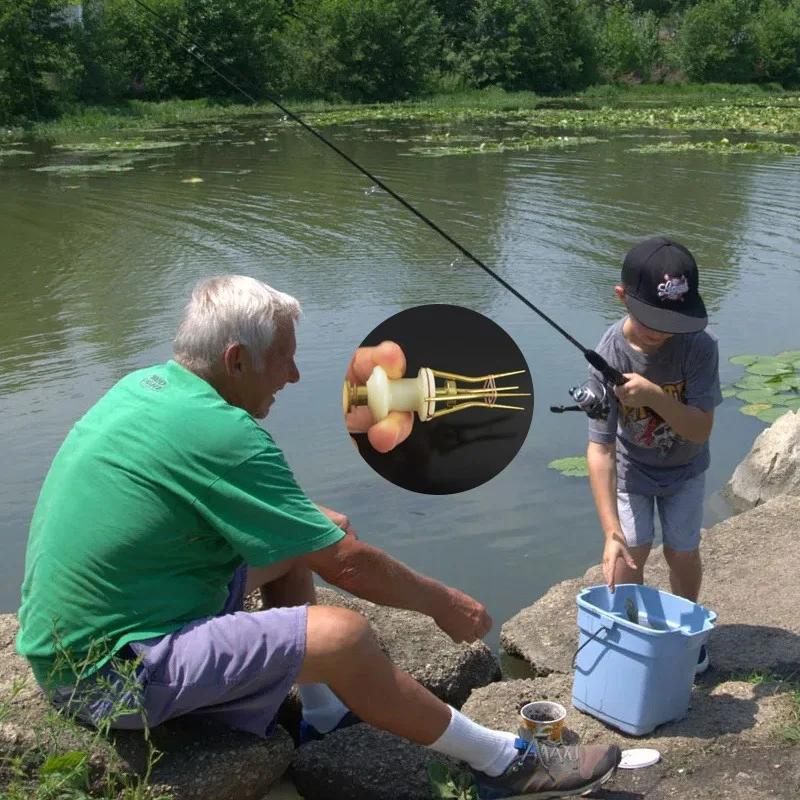 Ackibbik-señuelo de gusano de sangre, gránulo, Clip de gusano angular, banda de pesca de carpa, alicate de pellets, gusano de langosta, herramienta de carga, aparejos de cebo de pesca