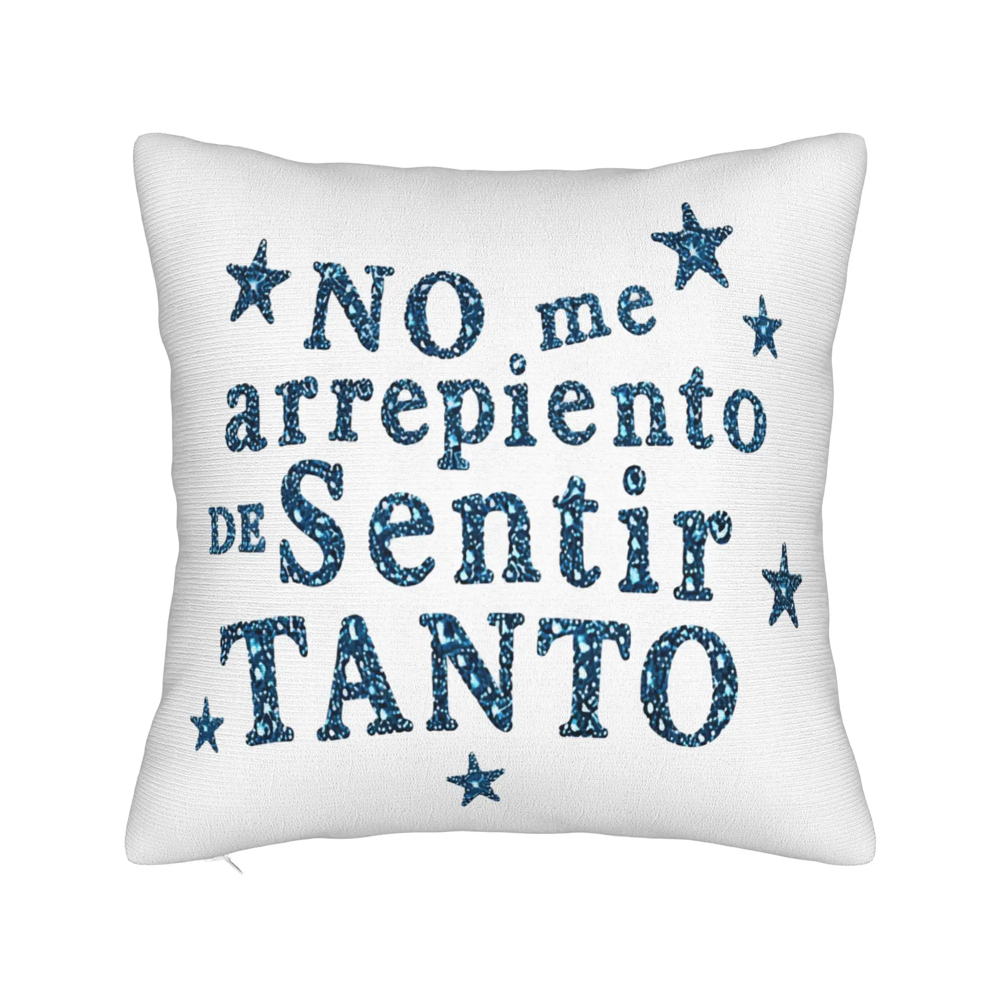 No Me Arrepiento De Sentir Tanto Karols G Pillow Case  Design Pillow Cover Morden Pillowcases For Living Room Bed Chair