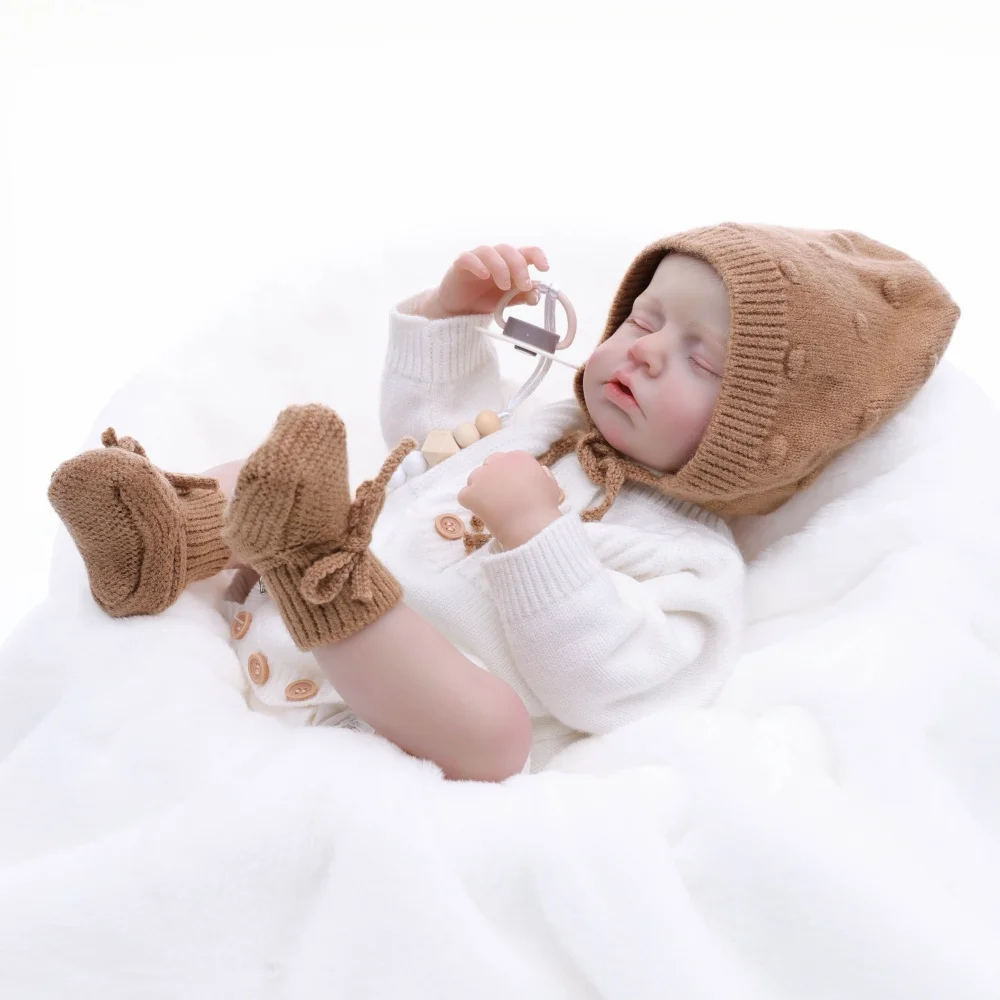 クローバレイ 20インチ オリジナルリアルなリボーンドール 全身ビニール製 リアルなビニール人形 手作り 高品質おもちゃ 子供向けクリスマスプレゼント