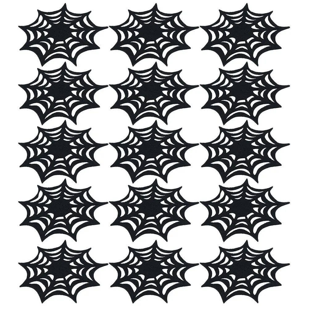 

15Pcs Spider Web Coasters Halloween Party Supplies Drink Coasters Decorative Table Placemats Spiderweb Coaster