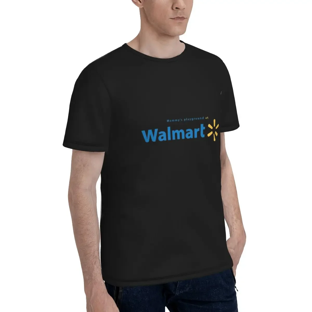 Camiseta Walmart para hombre, camisetas de algodón, camisetas para hombre, camisetas cortas con cuello redondo, ropa de verano