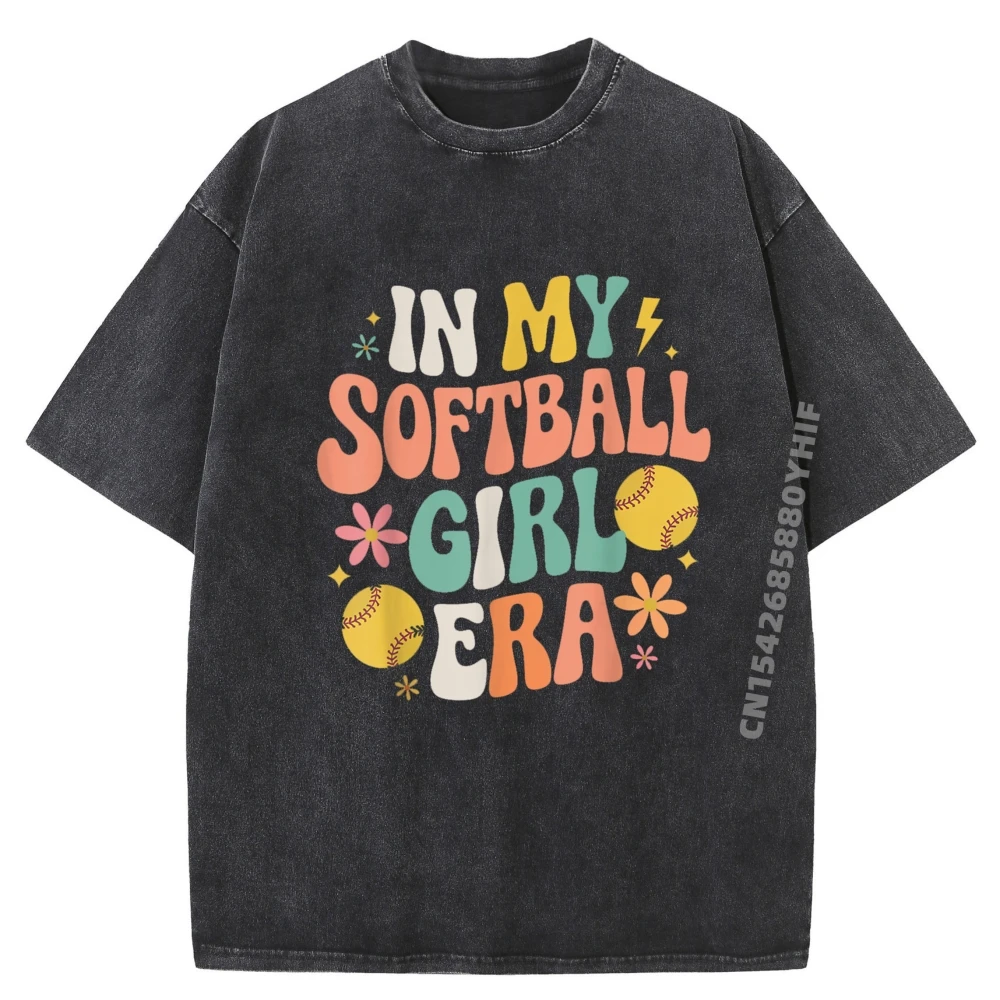 

Топы In My Softball Girl Era, футболки в стиле хип-хоп, потертые футболки в стиле ретро, последние футболки с рисунком, мужские удобные топы