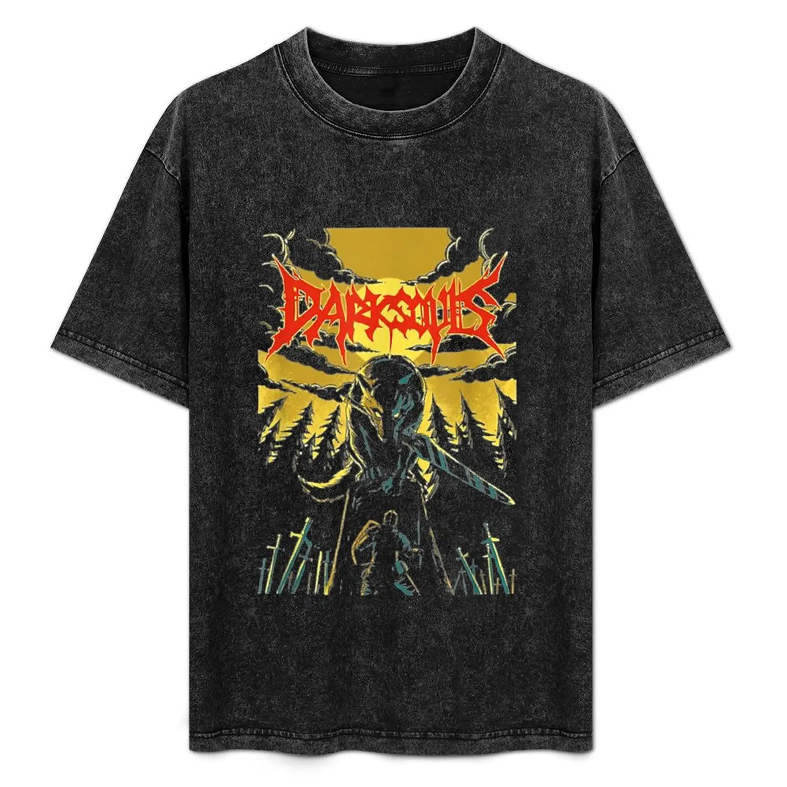

Unofficial Dark Souls Metal Band T-Shirt Plus Size Simple Casual Top