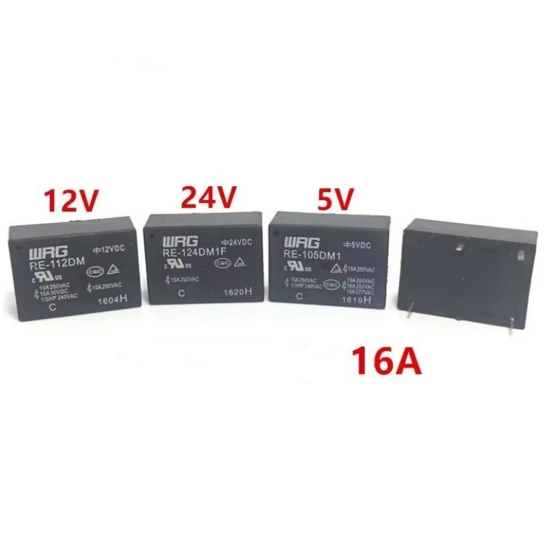 Relay RE-105DM RE-112DM RE-124DM  5V 12V 24V 16A