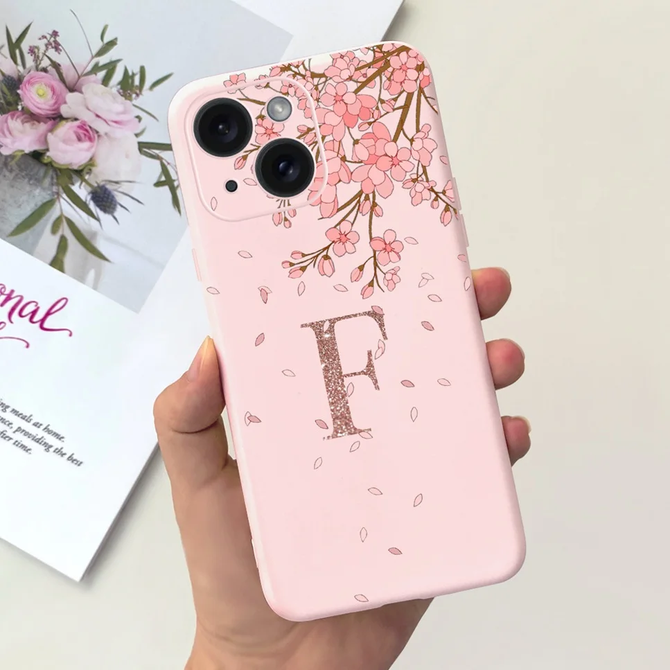 For Apple iPhone 15 15Pro 5G Case Fashion Letter Flower Luxury Crown Soft Silicone Cover For iPhone15+ 15Plus 15 Pro Max Bumper