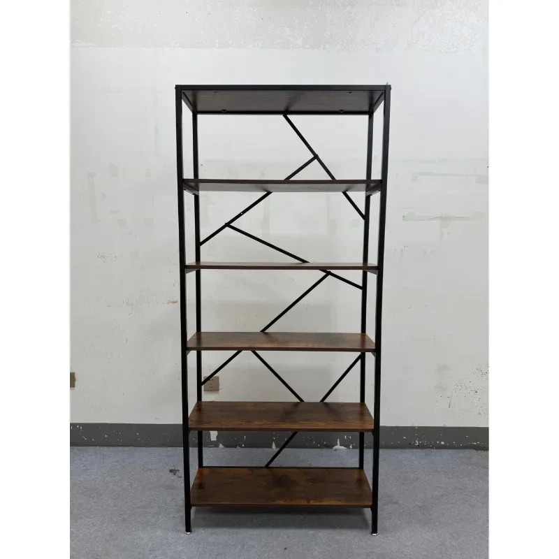 

Industrial bookshelves, high open shelves and retro bookcases stand