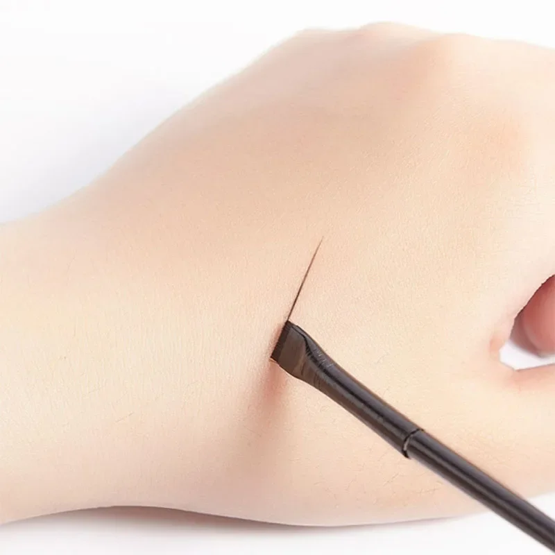 แปรงแต่งหน้ารุ่นอัพเกรด แปรงอายไลเนอร์แบบใบมีดบางเฉียบ แปรงเขียนคิ้วแบบแบน มุมเฉียงเล็ก